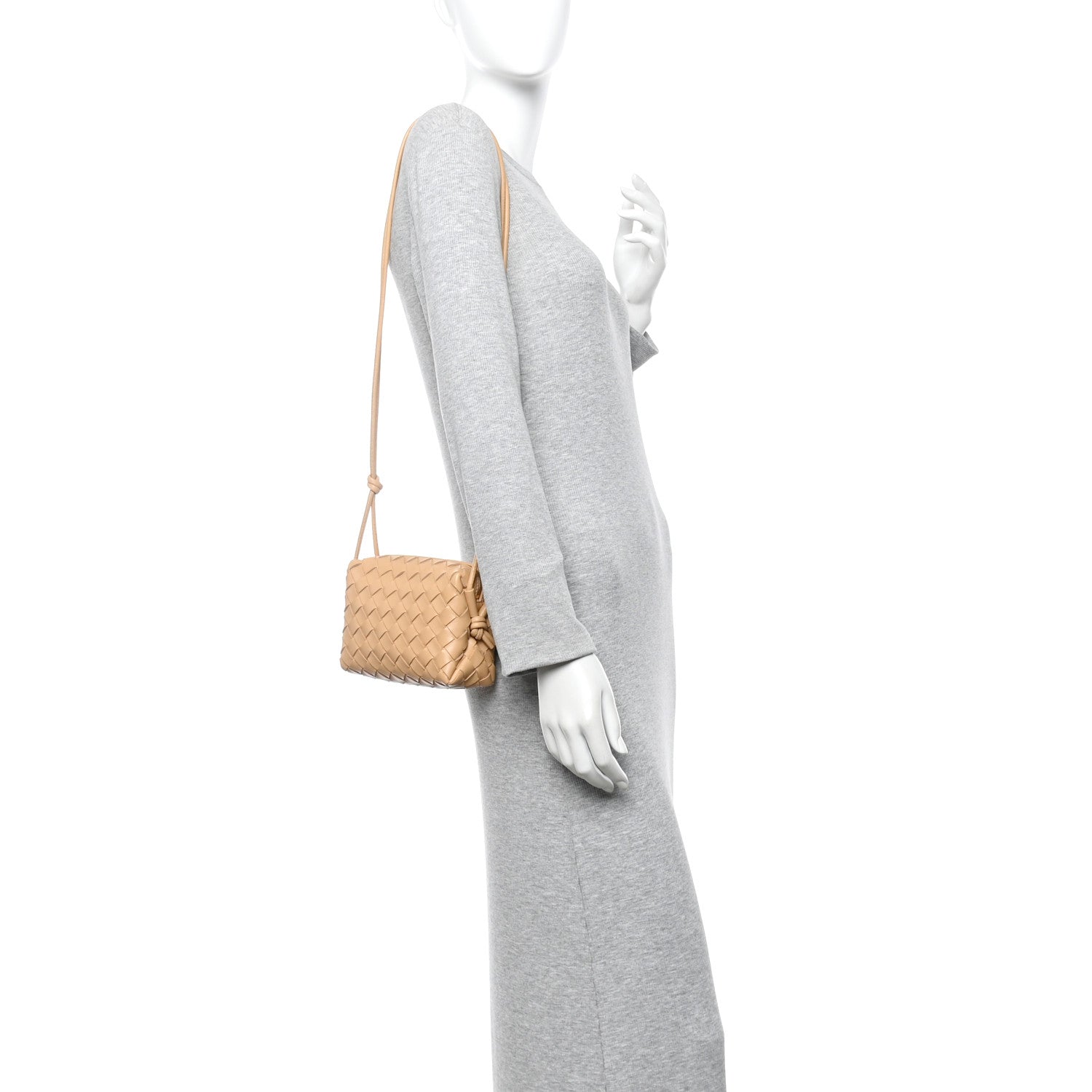 Bottega Veneta Nappa Intrecciato Mini Loop Camera Bag Almond 2 of 10