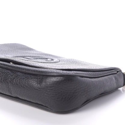 Gucci Pebbled Calfskin Medium Soho Flap Crossbody Black 7 of 9