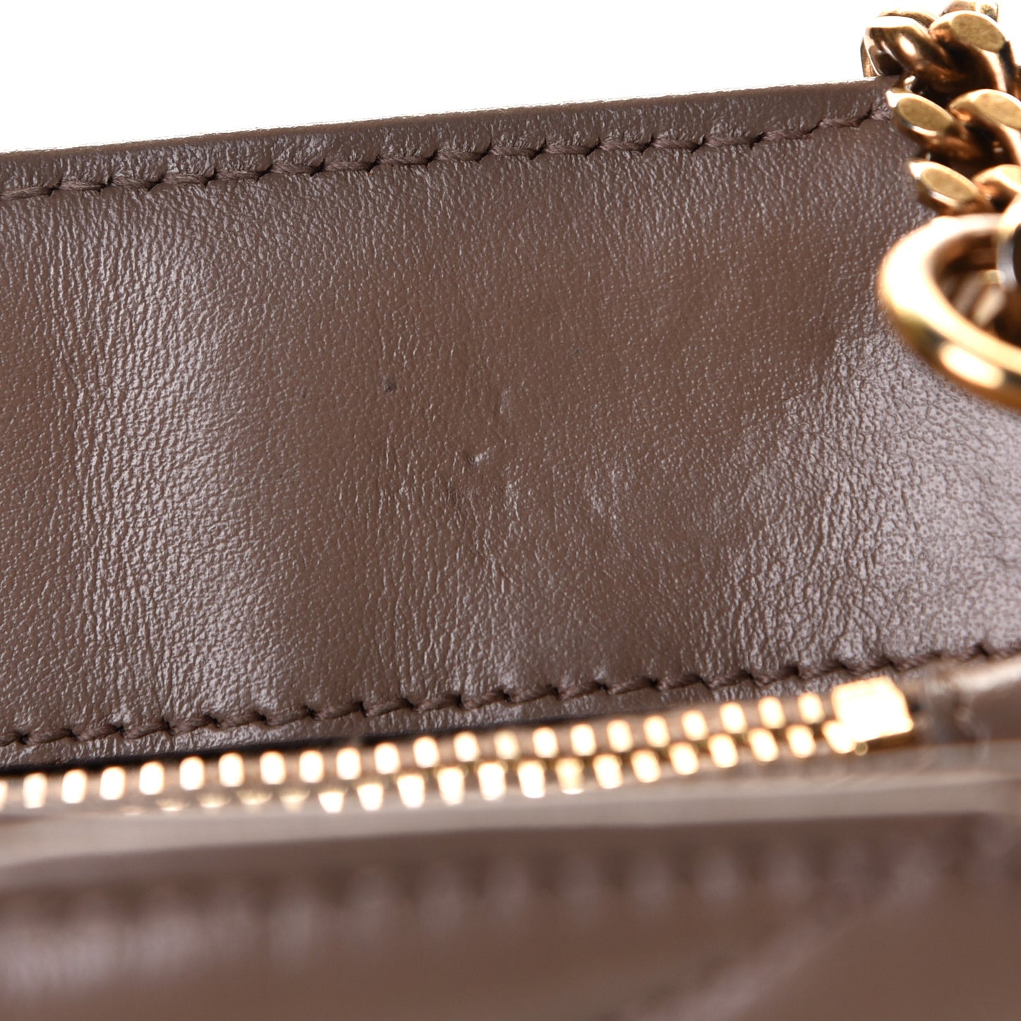 Calfskin Y Quilted Monogram Small Loulou Chain Satchel Taupe