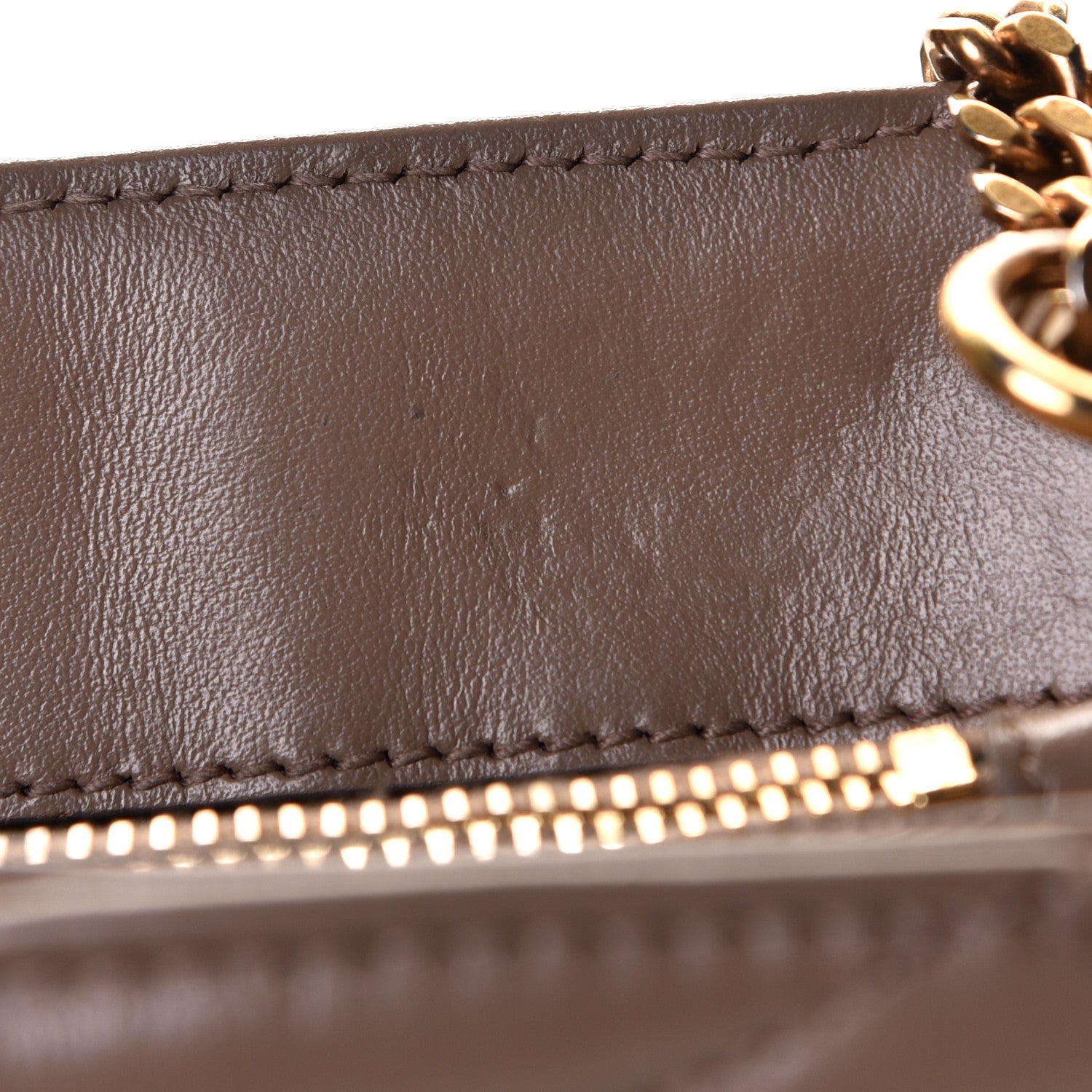 Saint Laurent Calfskin Y Quilted Monogram Small Loulou Chain Satchel Taupe 11 of 25