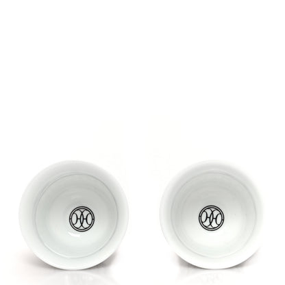 Hermes Porcelain H Deco Small Cups Set of 2 Black 4 of 7