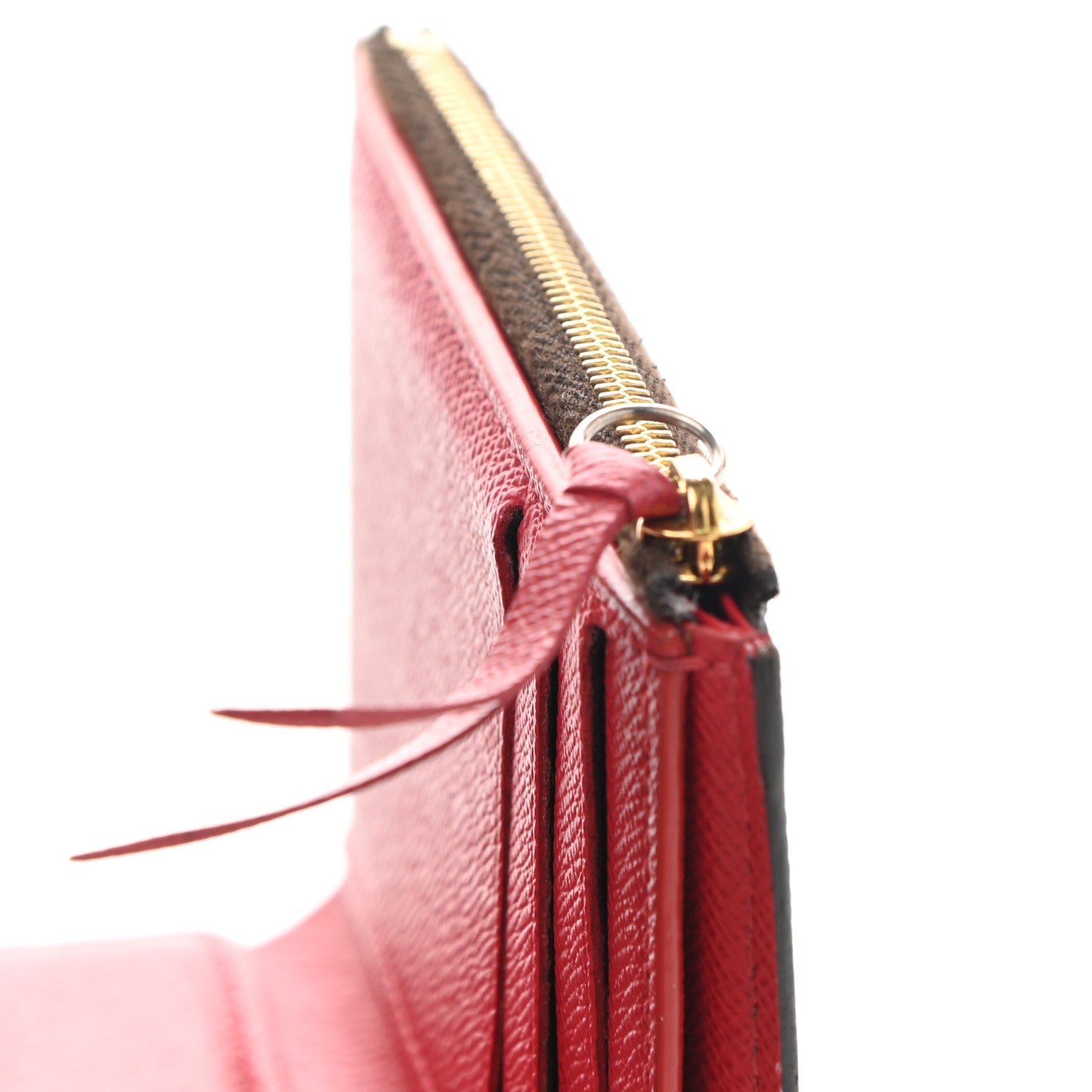 Louis Vuitton Damier Ebene Victorine Wallet Red 5 of 9