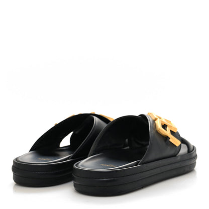 Fendi Vitello Womens Fendigraphy Slide Sandals 38.5 Black 4 of 10