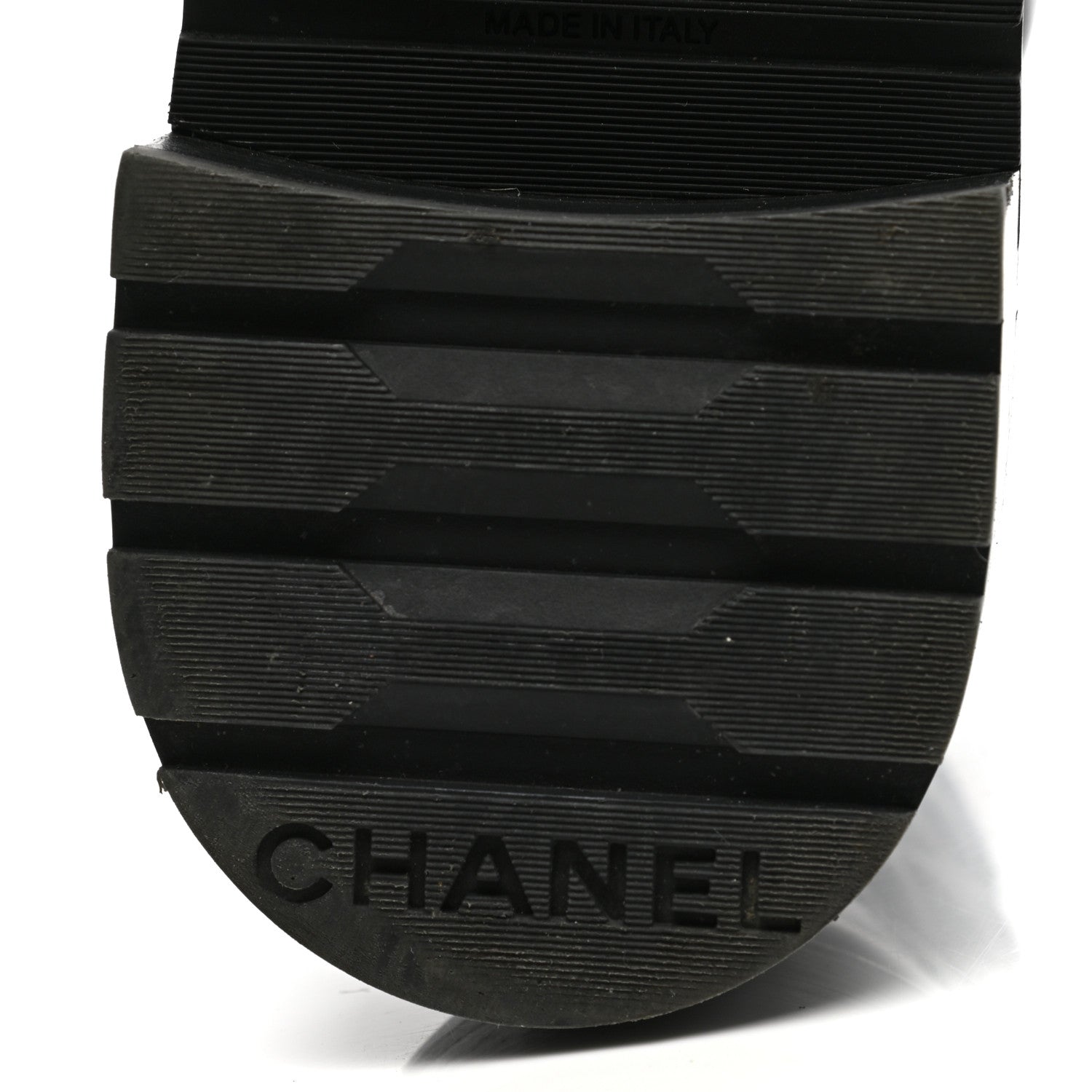 Chanel Shiny Calfskin Quilted Lace Up Combat Boots 40.5 Black 6 of 9