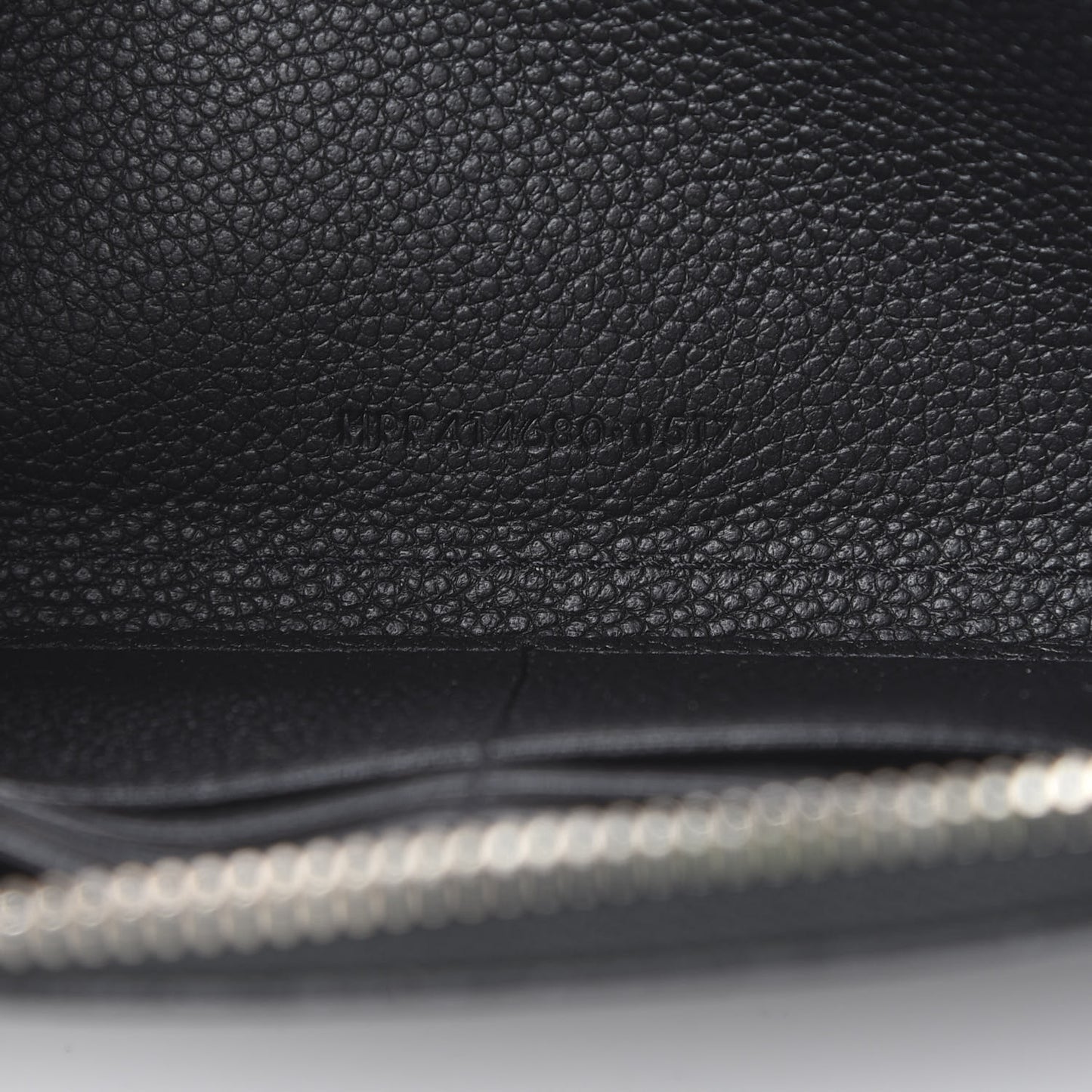 Grained Calfskin Rive Gauche Zip Around Wallet Black