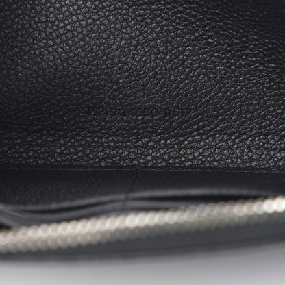 Saint Laurent Grained Calfskin Rive Gauche Zip Around Wallet Black 6 of 7