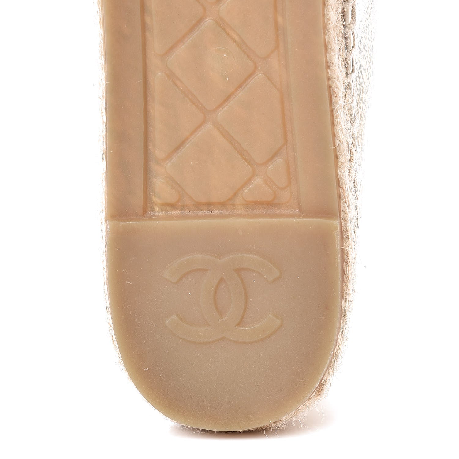 Chanel Iridescent Goatskin CC Espadrilles 40 Ivory Black 8 of 9