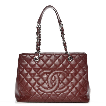 Chanel Caviar Quilted Grand Shopping Tote GST Dark Burgundy 1 of 7