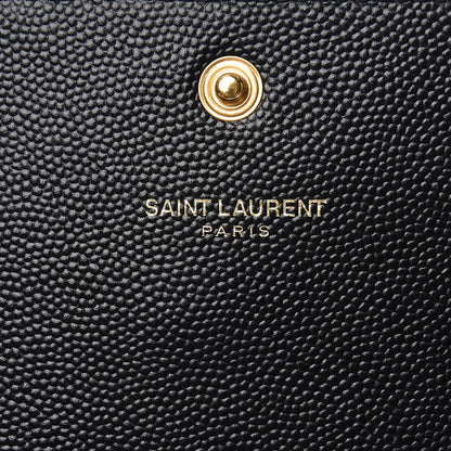 Saint Laurent Grain De Poudre Star Studded Monogram Zip Wallet in Black 6 of 8