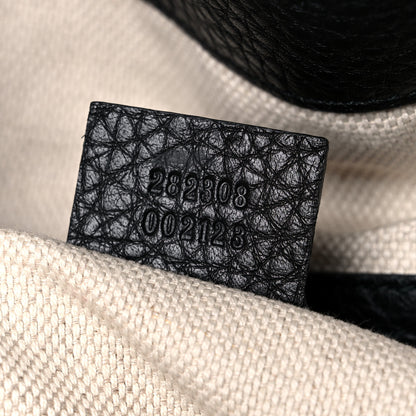 Gucci Pebbled Calfskin Large Soho Shoulder Bag Black 7 of 11