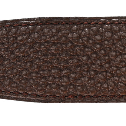 Hermes Box Togo 32mm Belt Strap 100 40 Black Chocolate 5 of 9