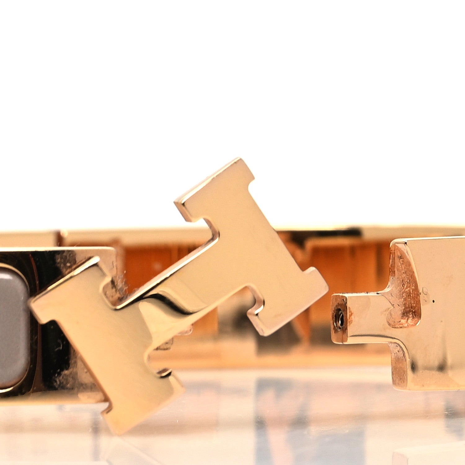 Hermes Enamel Narrow Clic Clac H Bracelet PM Marron Glace 4 of 5
