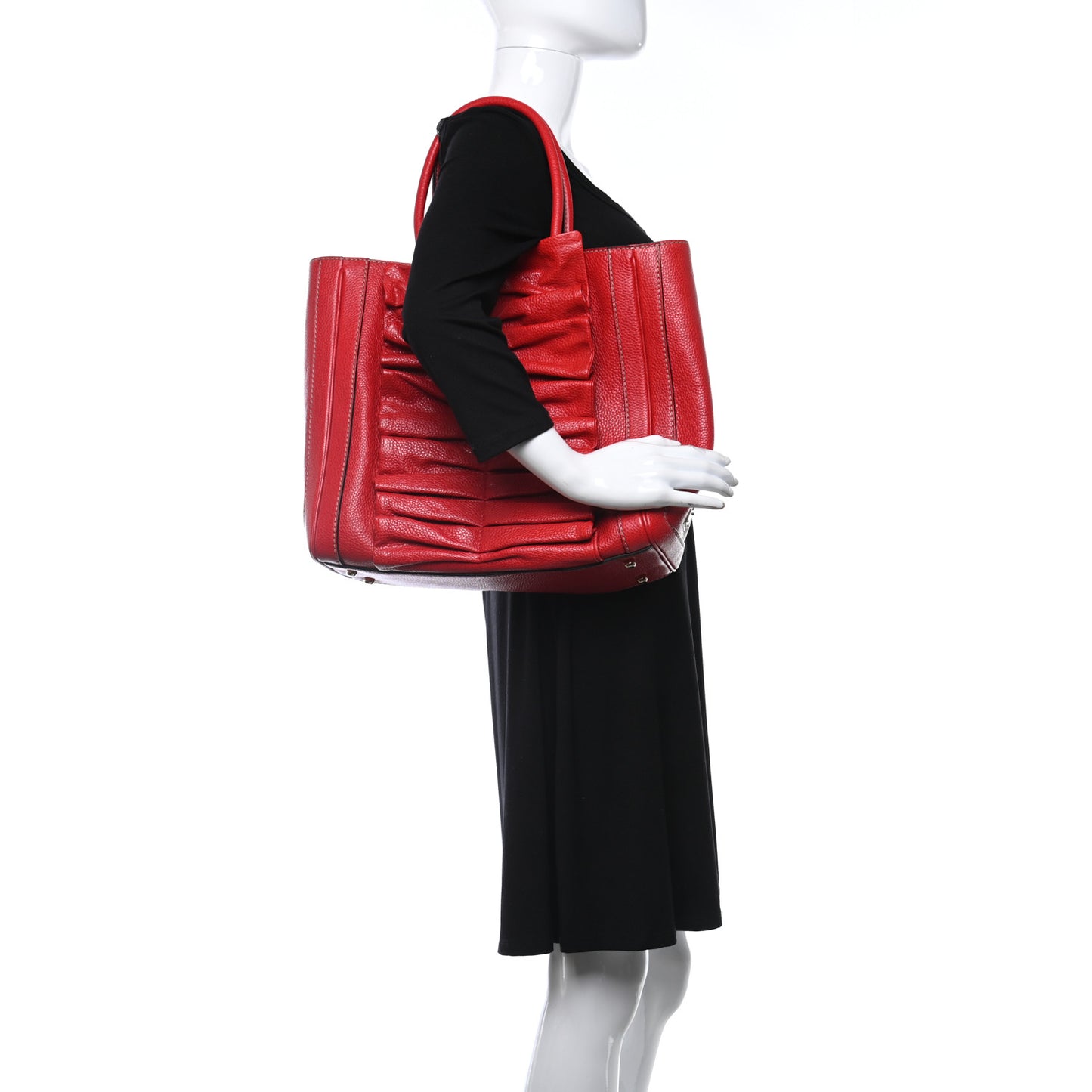 Calfskin Miss Heather Tote Red