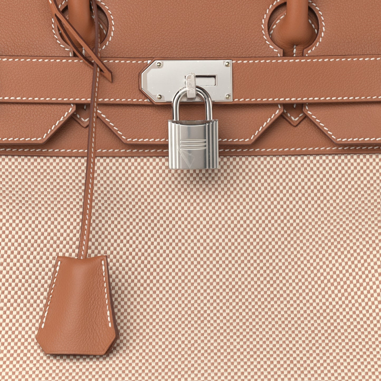 Togo Todoo Feutre HAC Birkin 50 Gris Clair Bleu Nuit Ficelle Gold