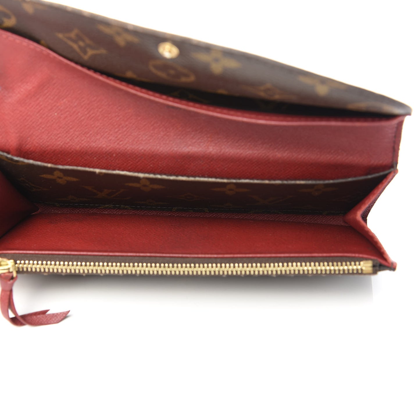 Monogram Emilie Wallet Red