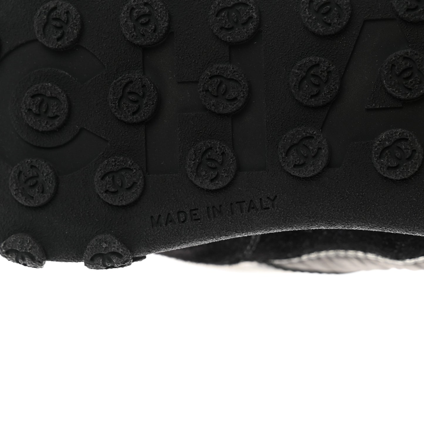 Nylon Calfskin Suede CC Sneakers 40 Grey Black White