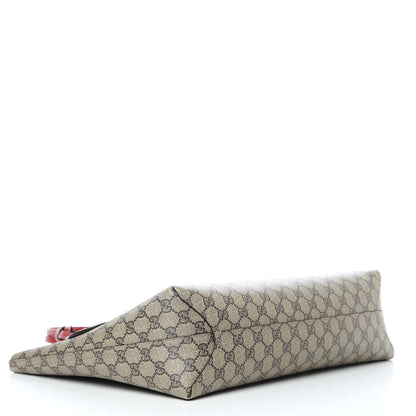 Gucci GG Supreme Monogram Medium Reversible Tote Beige Red 4 of 9