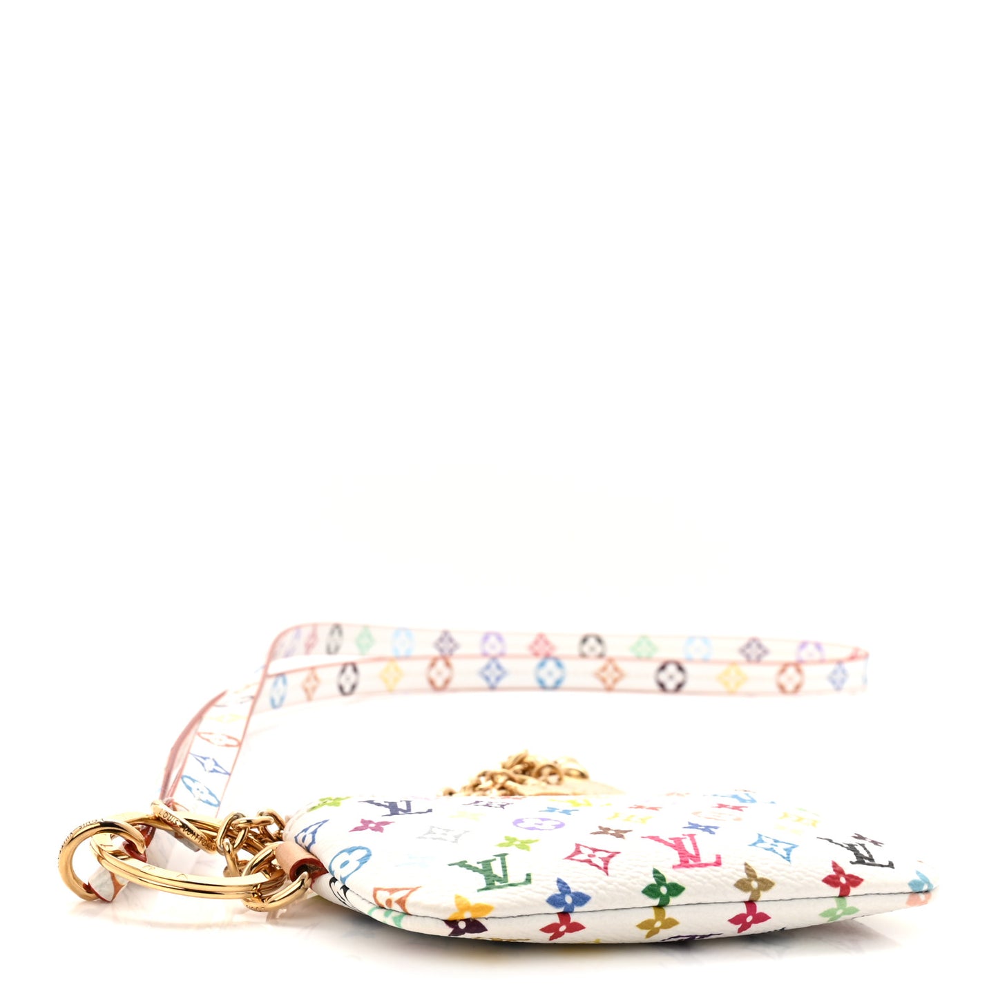 LV X TM Monogram Multicolor Phone Holder White
