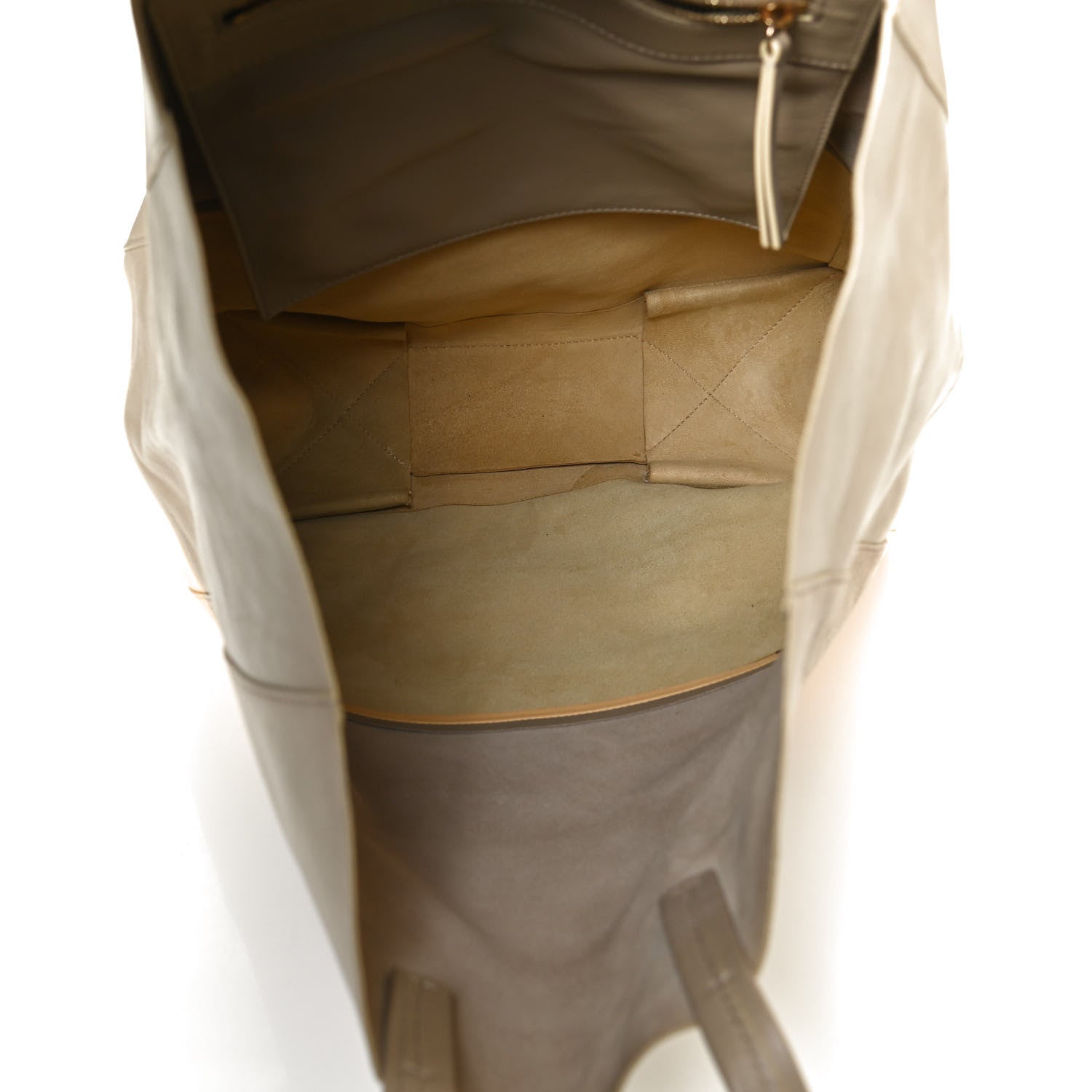 Celine Lambskin Vertical Bi-Cabas Butter 5 of 10