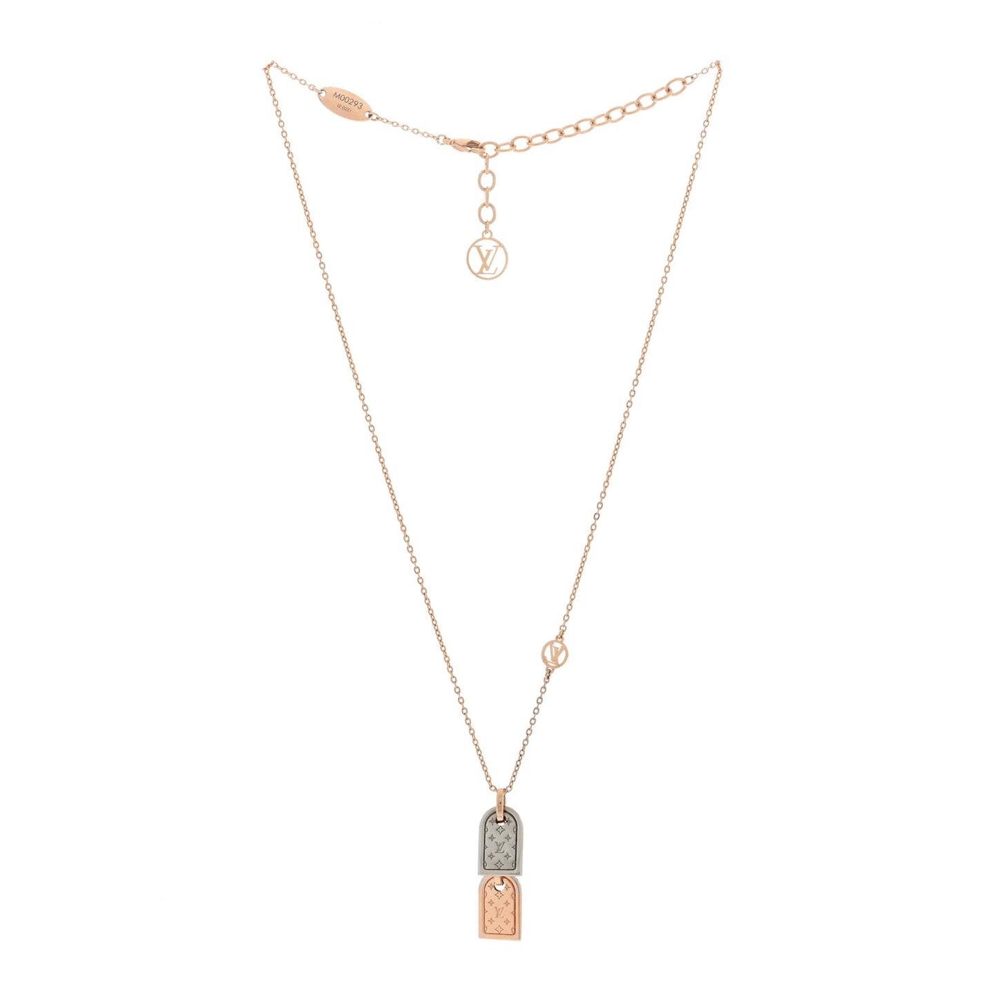 Nanogram Name Tag Necklace Pink Gold