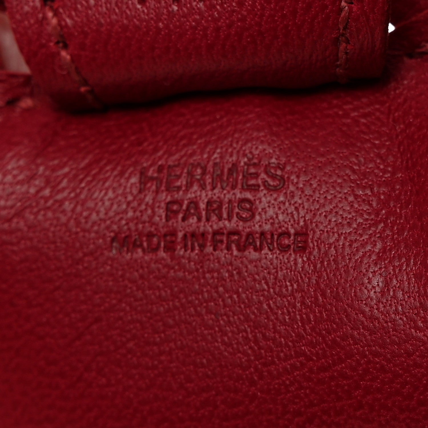 Hermes Milo Lambskin Grigri Rodeo Horse Bag Charm PM Rubis 4 of 5