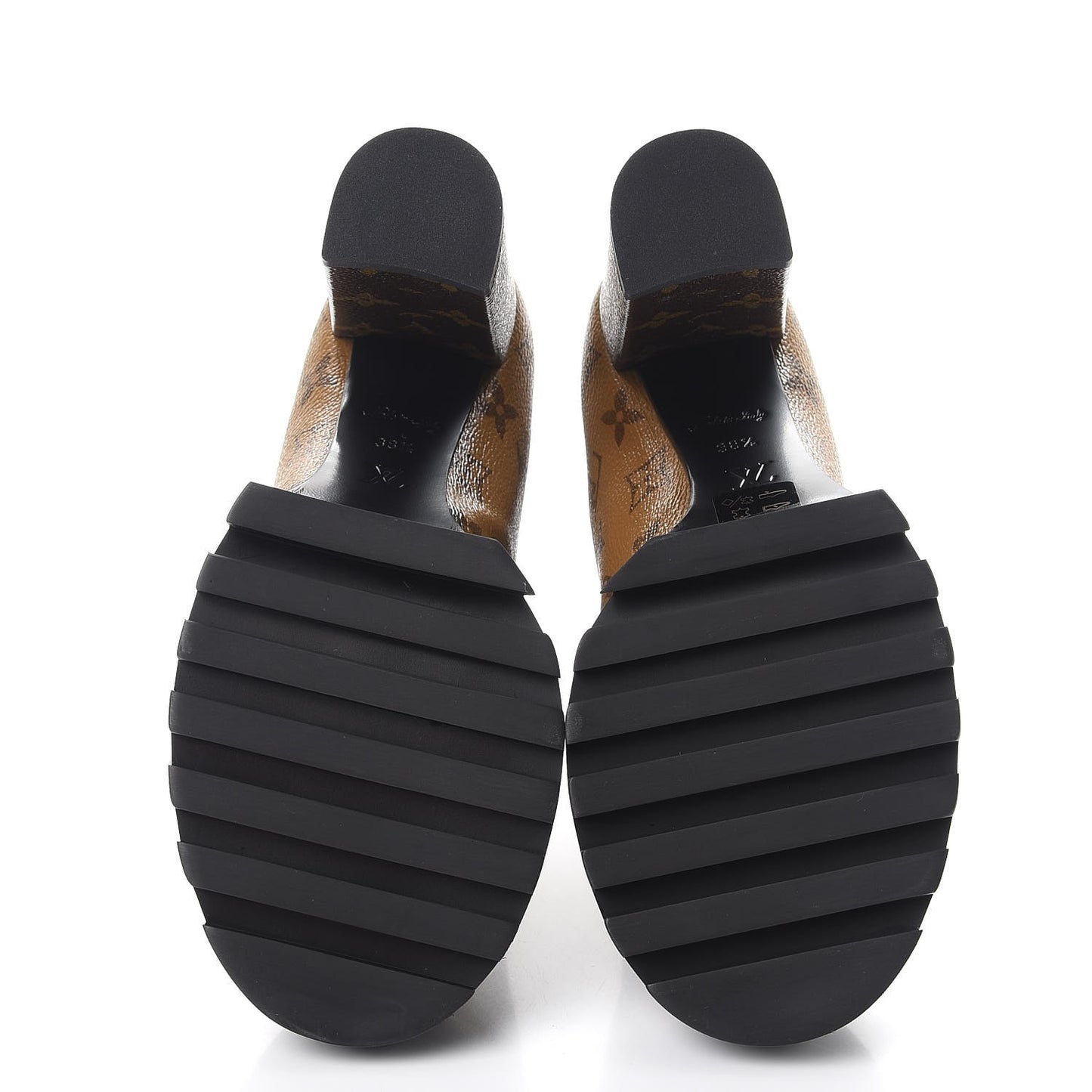 Patent Reverse Monogram Star Trail Chelsea Ankle Boots 38.5