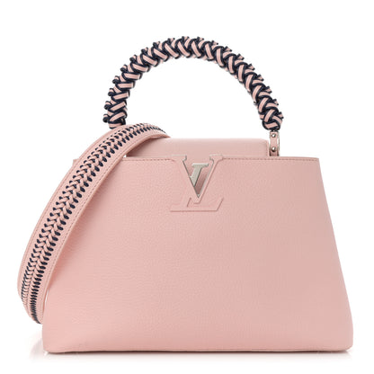 Louis Vuitton Taurillon Braided Capucines MM  Light Pink 1 of 9