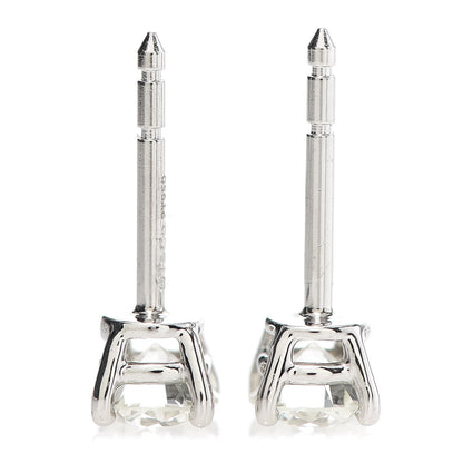 Tiffany Platinum Diamond .84ctw Solitaire Earrings 3 of 5