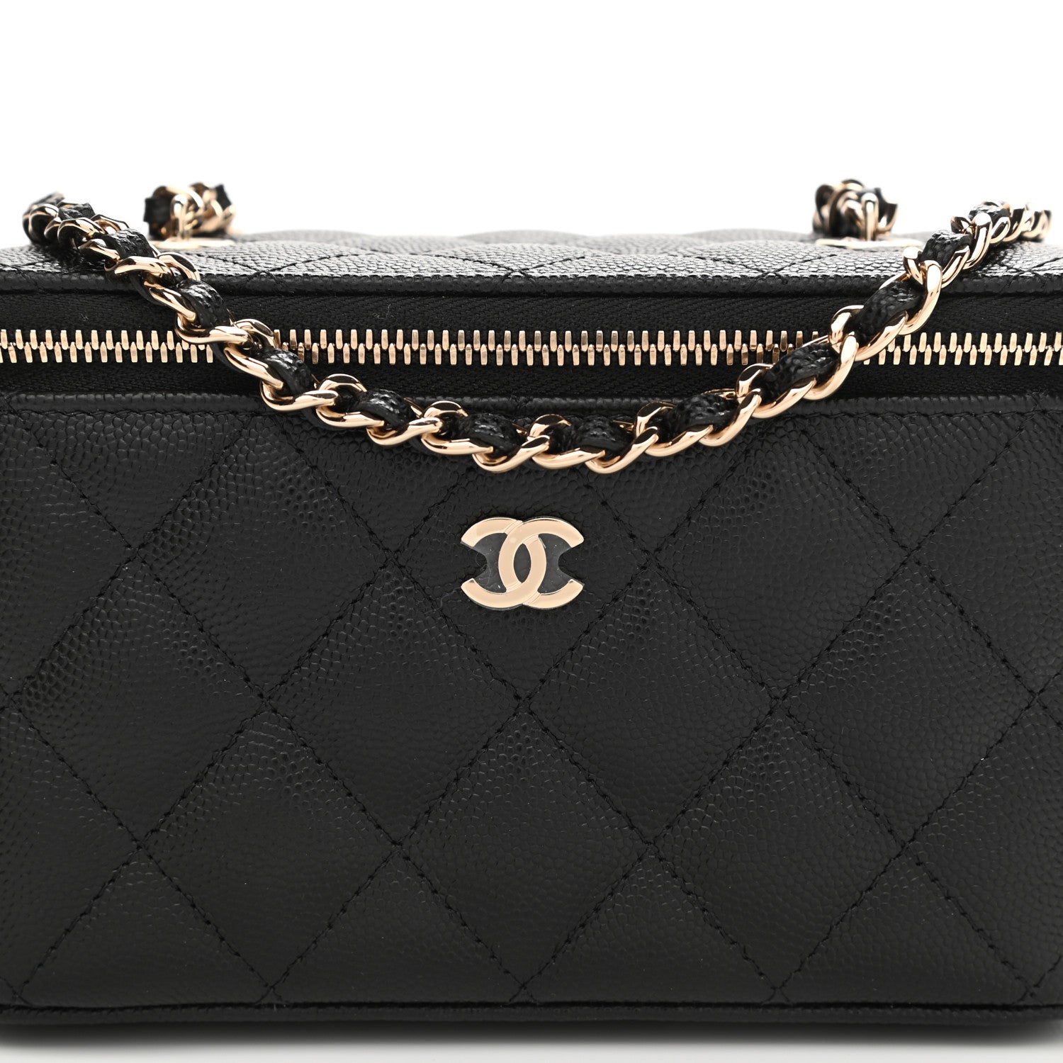 Chanel Caviar Quilted Small Vanity Case With Chain Black 15 of 21