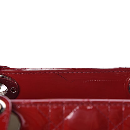 Christian Dior Patent Cannage Medium Lady Dior Red 8 of 11