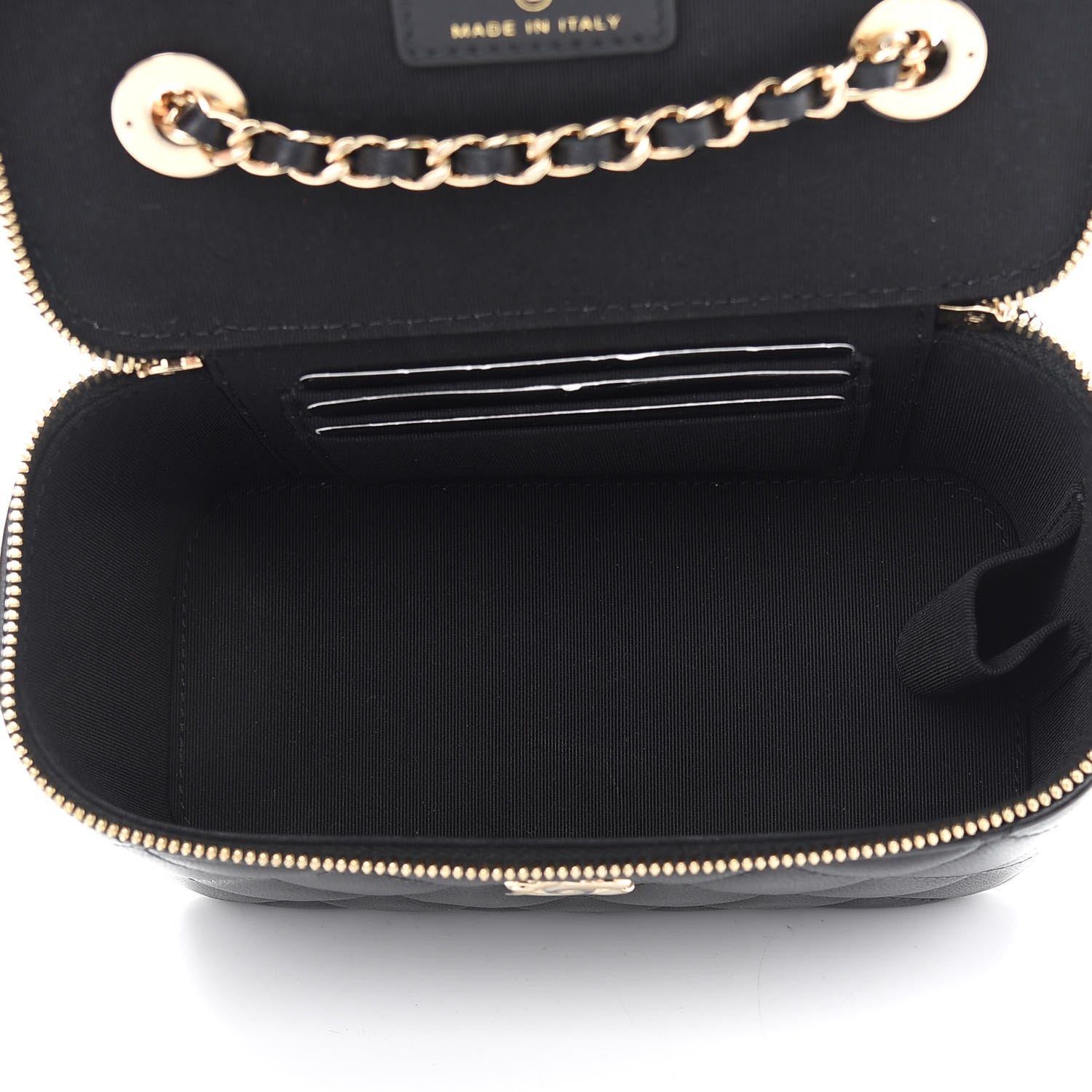 Chanel Lambskin Quilted Trendy Small Vanity Case With Chain Black 5 of 9