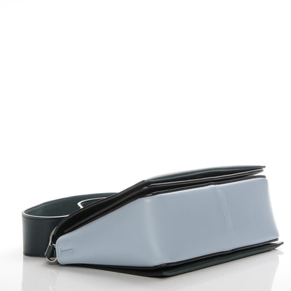 Celine Shiny Smooth Calfskin Medium Frame Shoulder Bag Black Dark Green Mineral 3 of 6