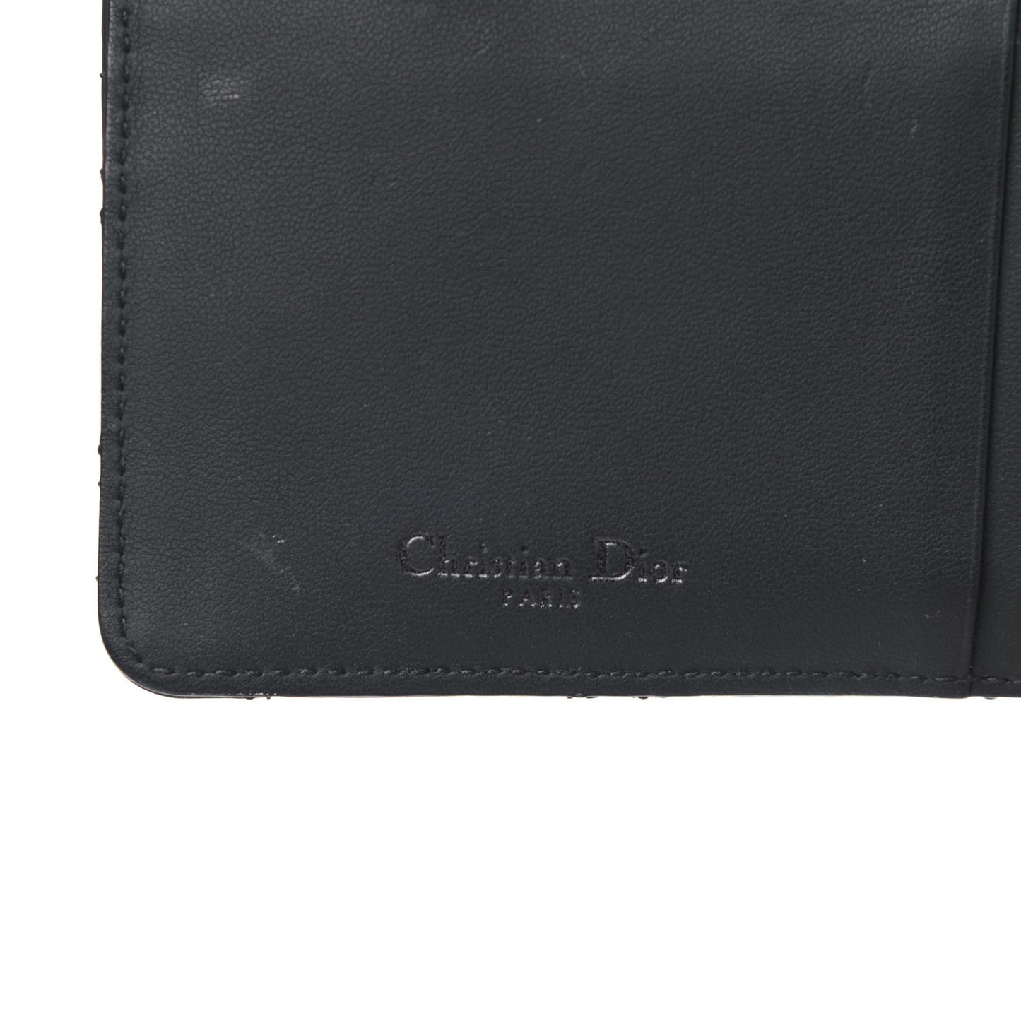 Ultra Matte Lambskin Cannage Small Lady Dior Zip Card Holder Black