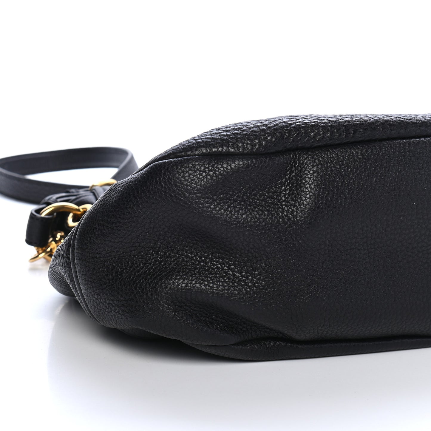 Vitello Daino Shoulder Bag Black