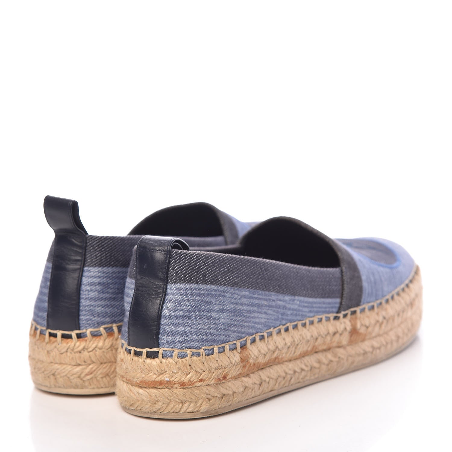 Louis Vuitton Canvas Blue Shore Espadrille Flats 38 Marine 4 of 19