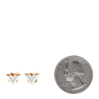 Louis Vuitton Pearl Essential V Stud Earrings Gold 2 of 4