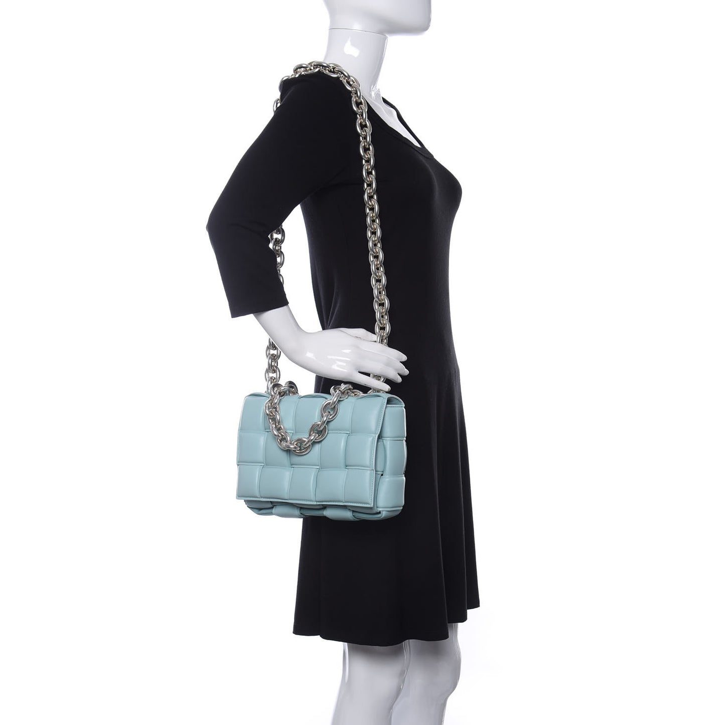 Lambskin Maxi Intreccio Padded Chain Cassette Crossbody Bag