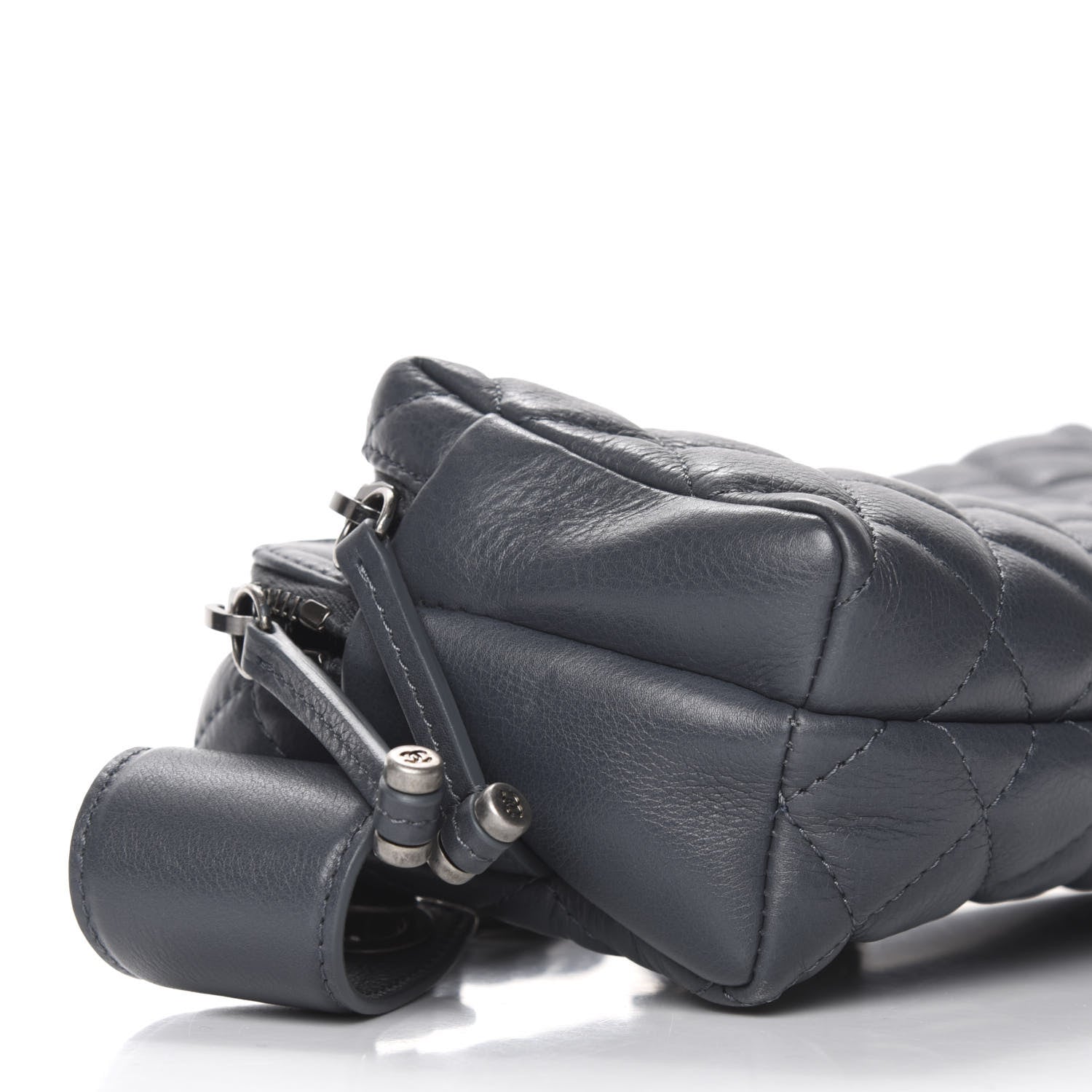 Chanel Calfskin Quilted Waist Bag Dark Grey 6 of 11