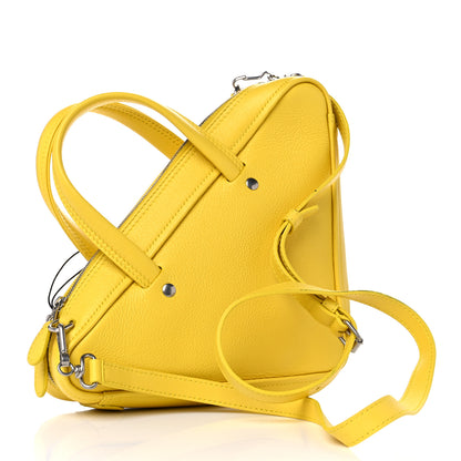 Balenciaga Shiny Day Calfskin Logo XS Triangle Duffle Jaune Black 3 of 13