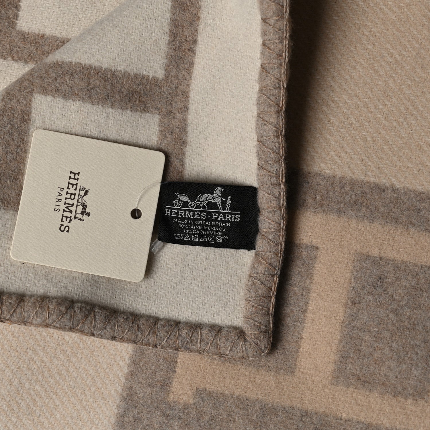Hermes Wool Cashmere Avalon III Blanket Coco Camomille 3 of 3