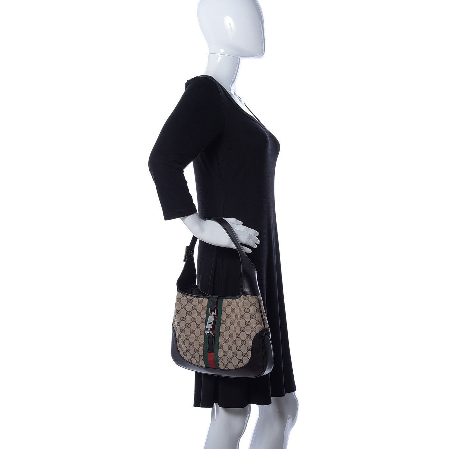 Monogram Web Jackie O Hobo Dark Brown