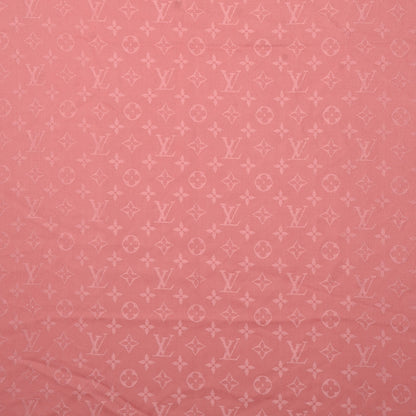 Louis Vuitton Silk Wool Monogram Shawl Corail 2 of 10