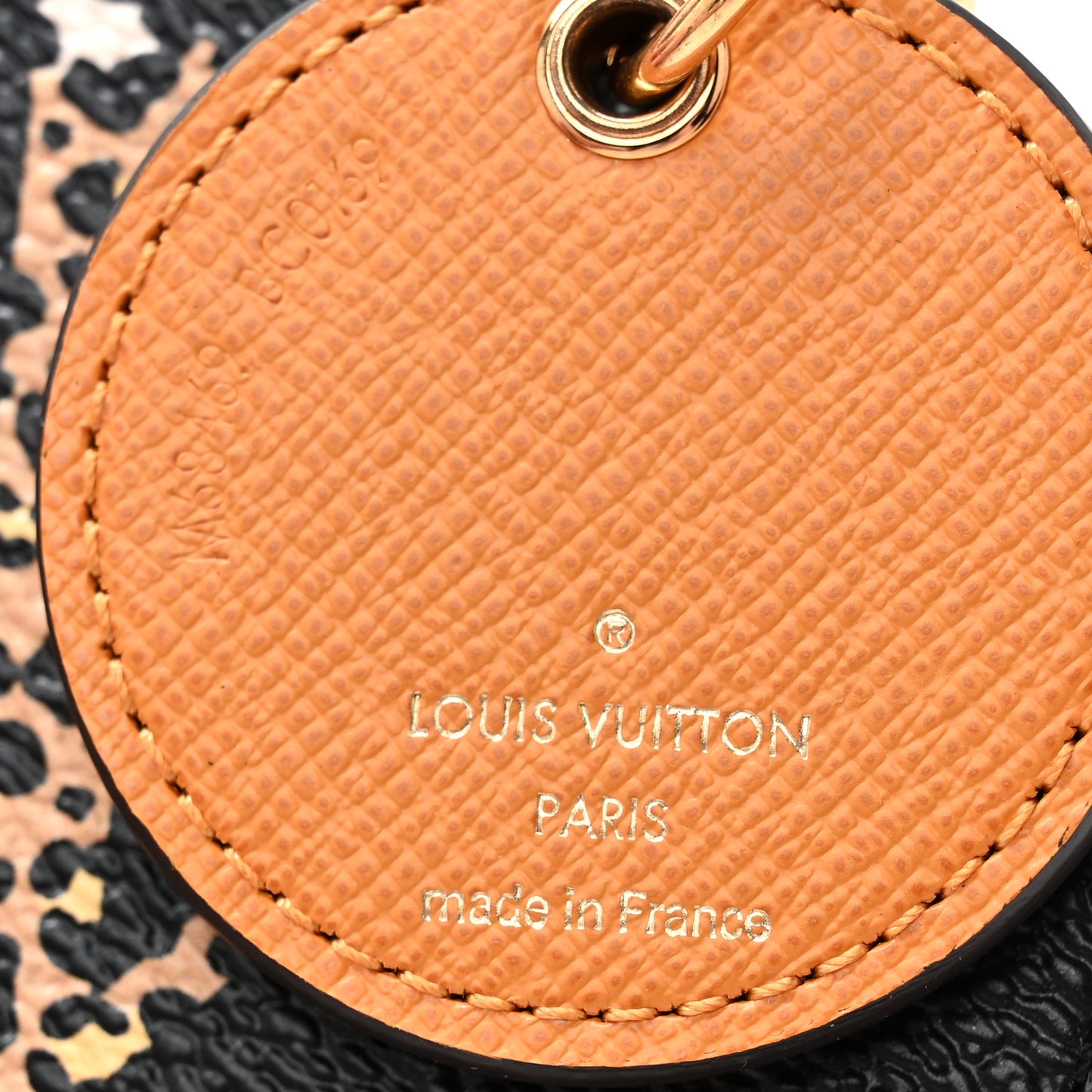 Monogram Giant Jungle Bag Charm Key Holder Black