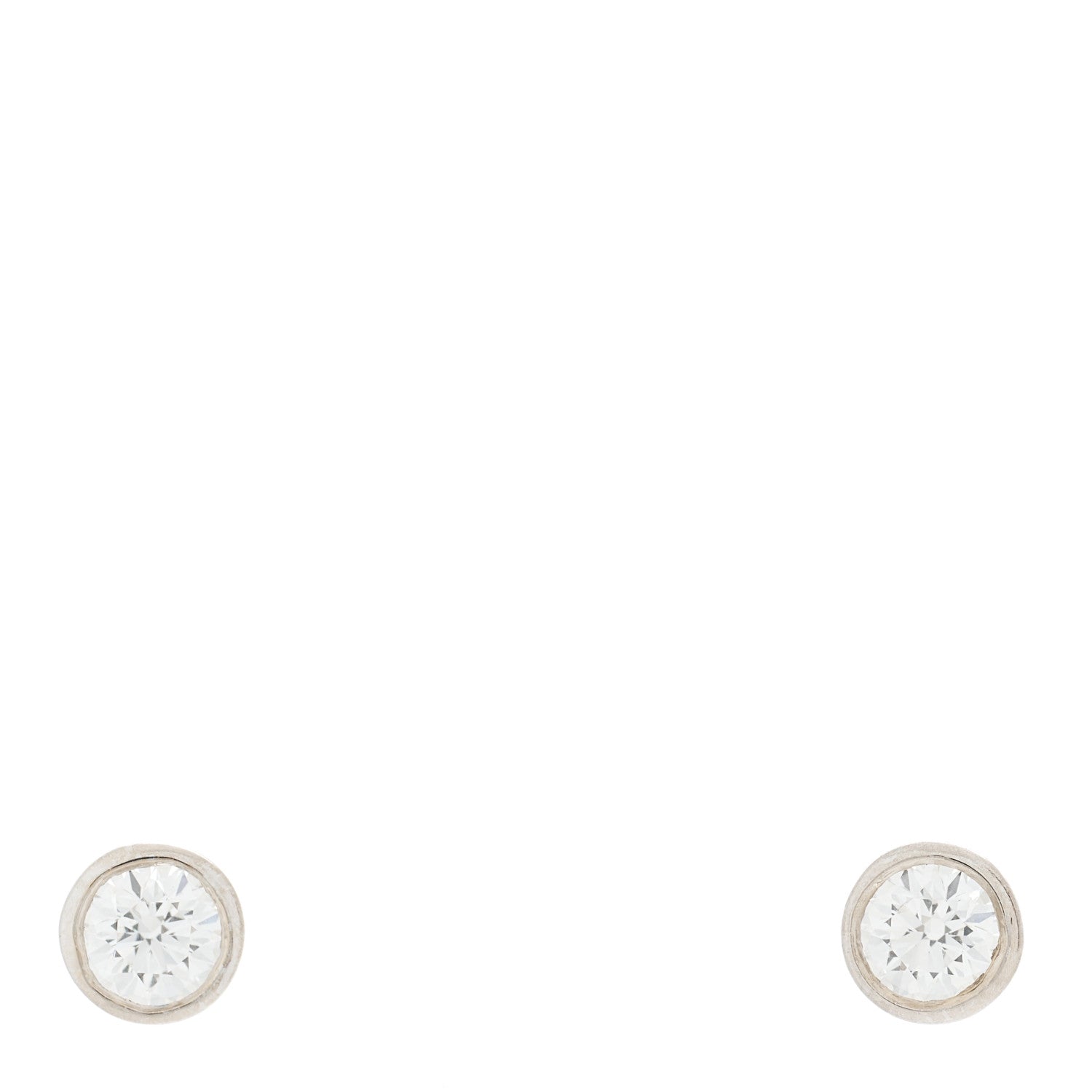 Tiffany Platinum Diamond .42ctw Elsa Peretti Diamonds By The Yard Earrings 1 of 5