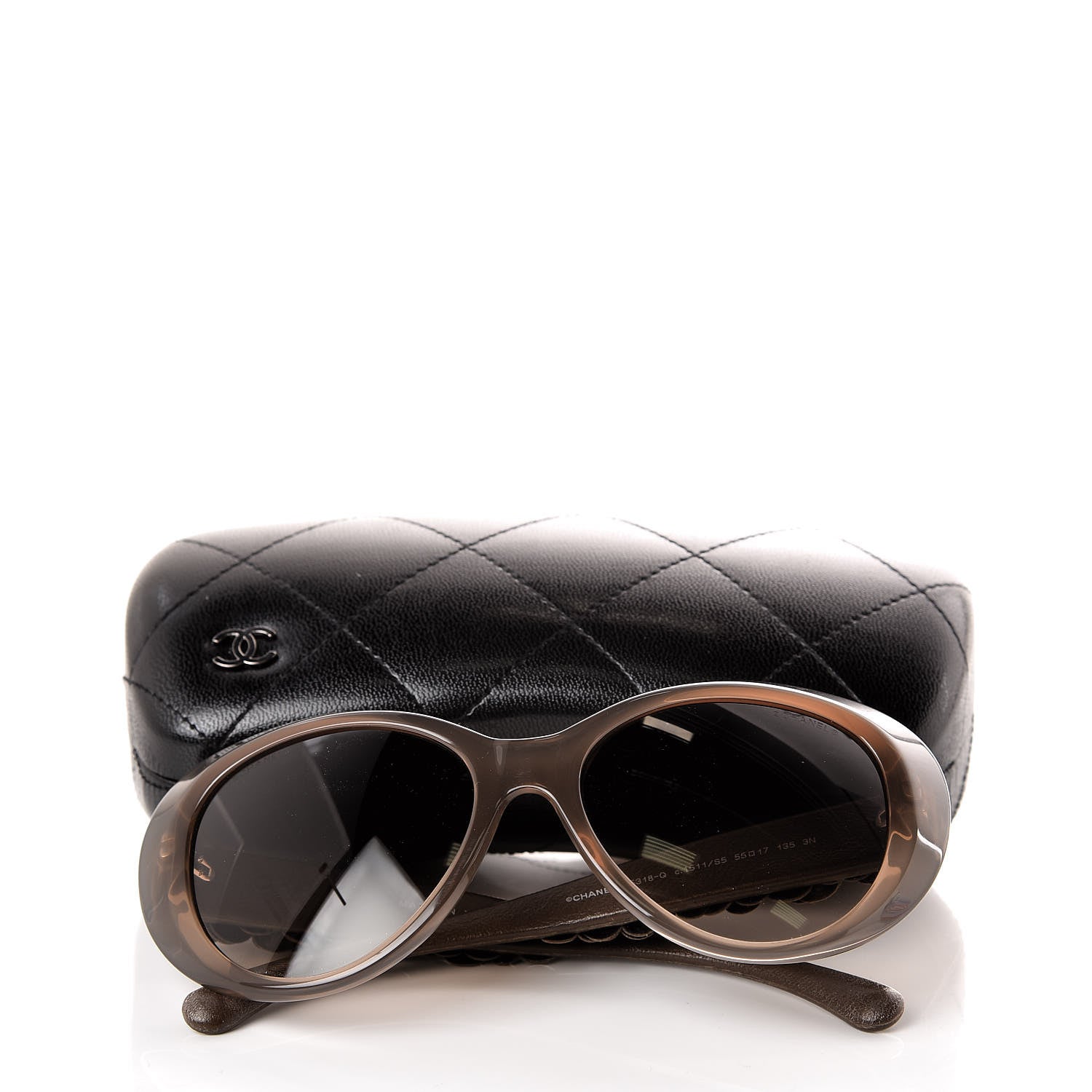 Chanel Lambskin Camellia CC Sunglasses 5318-Q Brown 9 of 9