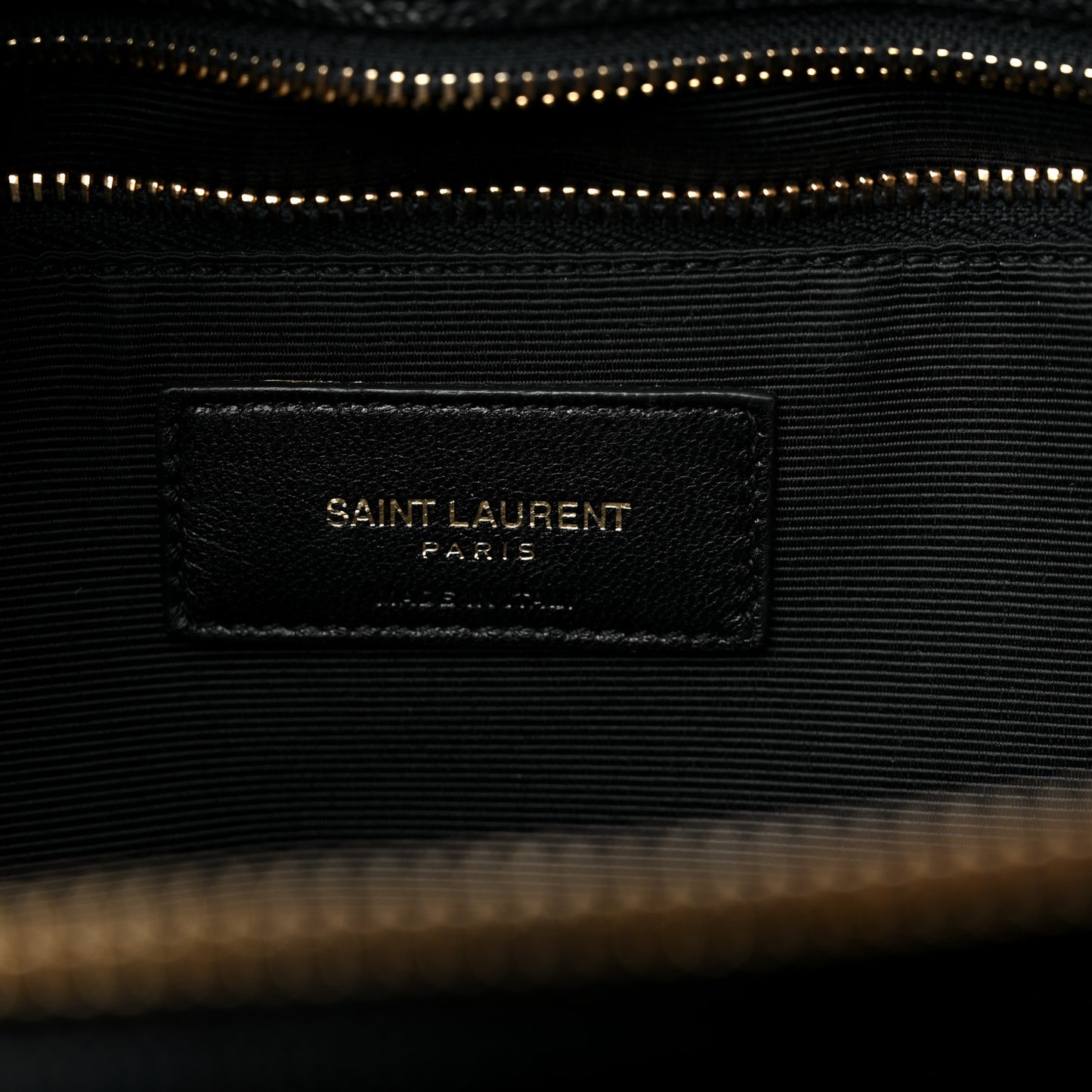 Grain De Poudre Matelasse Chevron Monogram Shopping Bag Black