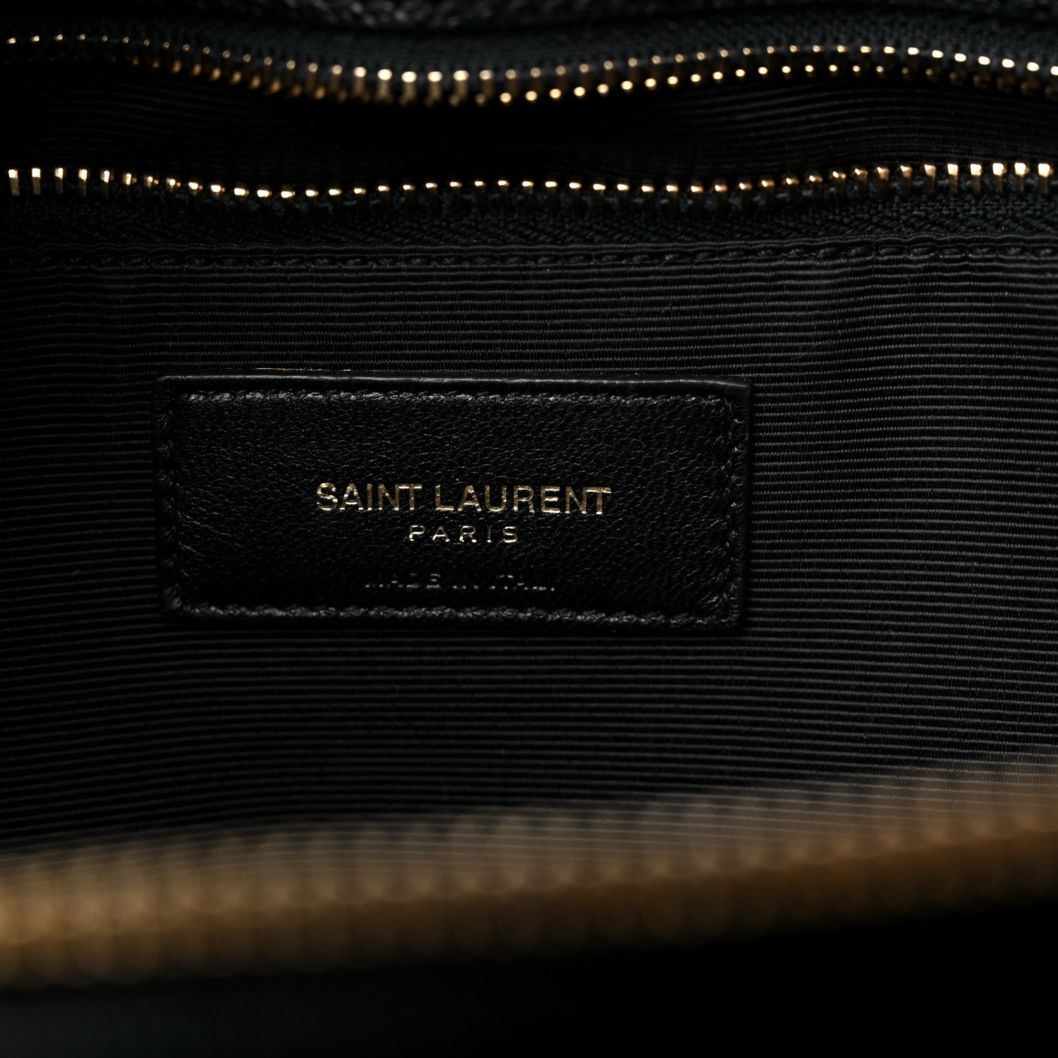 Saint Laurent Grain De Poudre Matelasse Chevron Monogram Shopping Bag Black 6 of 18