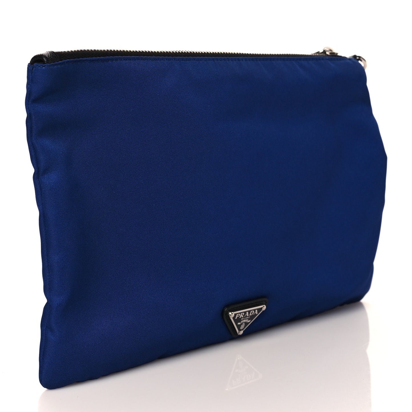 Tessuto Nylon Saffiano Wristlet Bluette