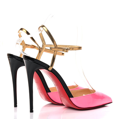 Christian Louboutin Patent Specchio Rivierina 100 Pumps 37 Shocking Pink 4 of 16