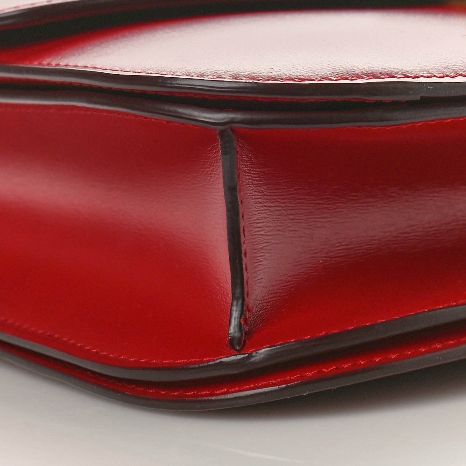Celine Box Calfskin Medium Classic Box Flap Bag Red 8 of 10